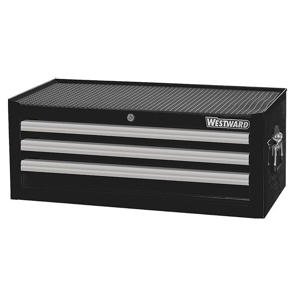 Westward WESTWARD Intermediate Chest, 3-Drawers, Powder Coated Black, 26.5" W x 17" D x 10.5" H - 32H849