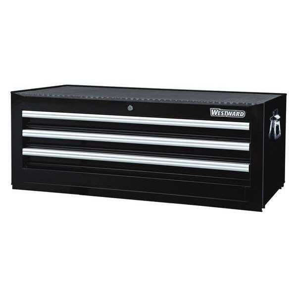 Westward WESTWARD Intermediate Chest, 3-Drawers, Powder Coated Black, 42" W x 19" D x 16" H - 49EV15