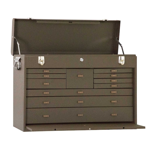 Kennedy Signature Series Top Chest, 11 Drawer, Brown, Steel, 26-3/4 in W x 8-1/2 in D x 18 in H - 52611B
