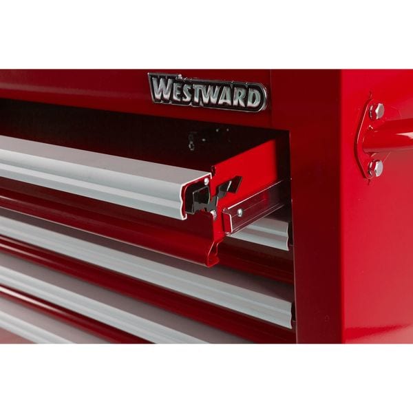 Westward WESTWARD Rolling Tool Cabinet, 11-Drawers, Gloss Red, 42" W x 19" D x 40" H - 32H855