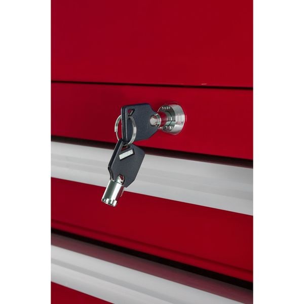 Westward WESTWARD Rolling Tool Cabinet, 13-Drawers, Gloss Red, 42" W x 19" D x 40" H - 32H891