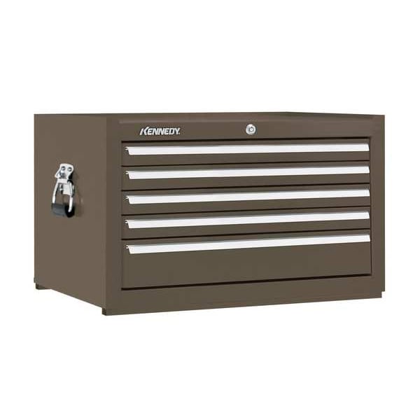 Kennedy KSeries Top Chest, 5 Drawer, Brown, Steel, 29 in W x 20 in D x 16-1/2 in H - 2805XB