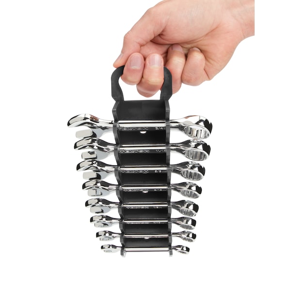 Tekton 8-Tool Stubby Combination Wrench Holder (Black) - ORG21108