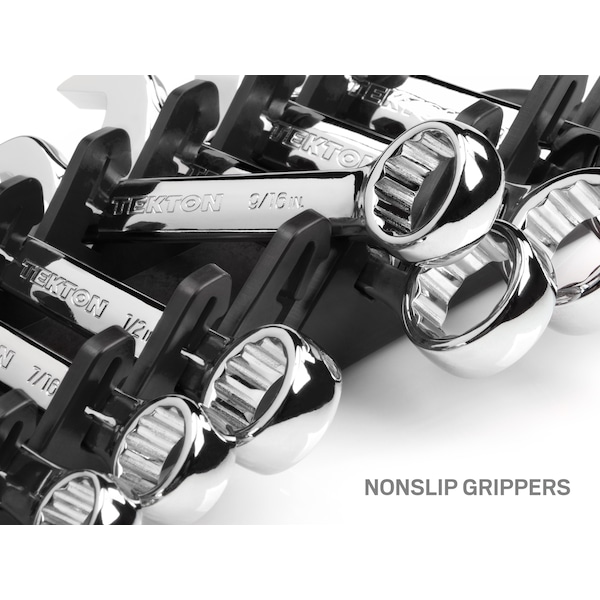 Tekton 8-Tool Stubby Combination Wrench Holder (Black) - ORG21108