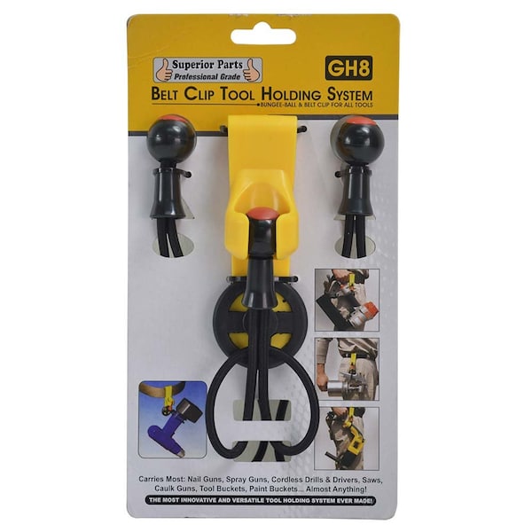 Superior Parts Rubber Belt Hook Tool Holder System with 3 Ball Bungees - GH8