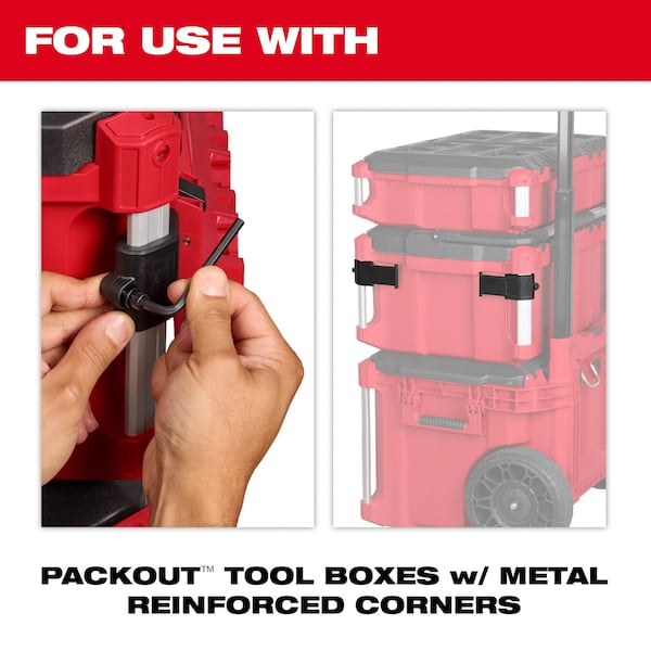 Milwaukee Tool PACKOUT Tool Box M18 Battery Rack Attachment - 48-22-8603