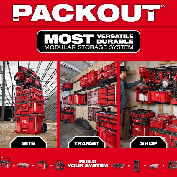Milwaukee Tool PACKOUT Tool Box M18 Battery Rack Attachment - 48-22-8603