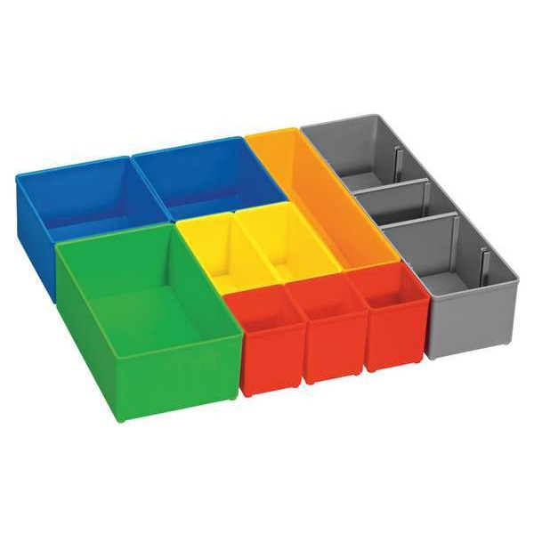 Bosch Gray, Red Plastic Storage Box Bin Cups, 14 1/2 in L, 11 in W, 6 3/4 in H - ORG72-10