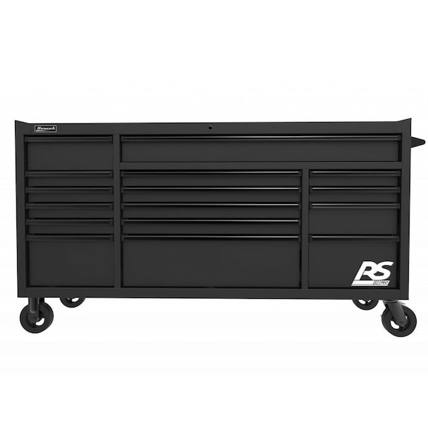 Homak 72in RS PRO 16 DWR ROLLER CABINET-BLACK - BK04072160