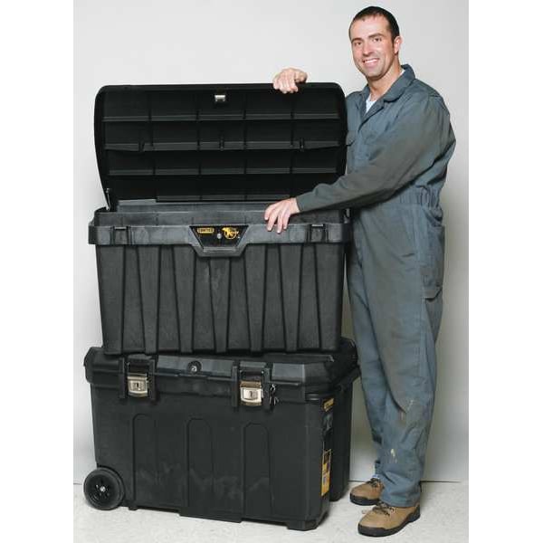 Stanley Mobile Rolling Tool Chest, 50 Gallon, 37" W x 23" D x 23" H, Structural Foam, Black, Incl. Lock/Keys - 037025H