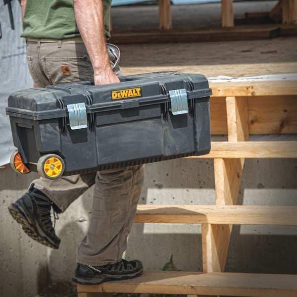 Dewalt Rolling Tool Box, Plastic, Black, 28 in W x 12-1/2 in D x 12 in H - DWST28100