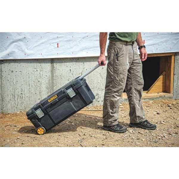 Dewalt Rolling Tool Box, Plastic, Black, 28 in W x 12-1/2 in D x 12 in H - DWST28100