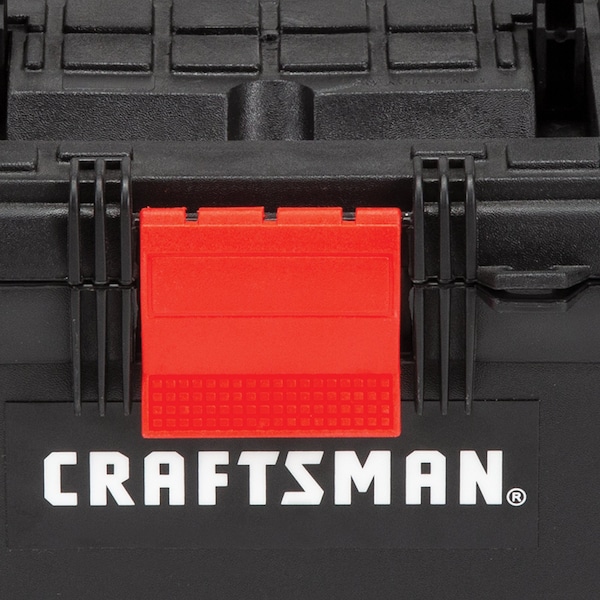 Craftsman Tool Box, Plastic, Black, 16 in W x 8-1/2 in D x 6-1/2 in H - CMST16005