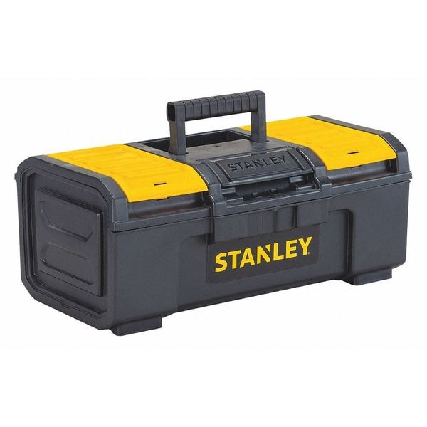 Stanley Tool Box, Plastic, Black/Yellow, 16 in W x 9 in D x 10 in H - STST16410