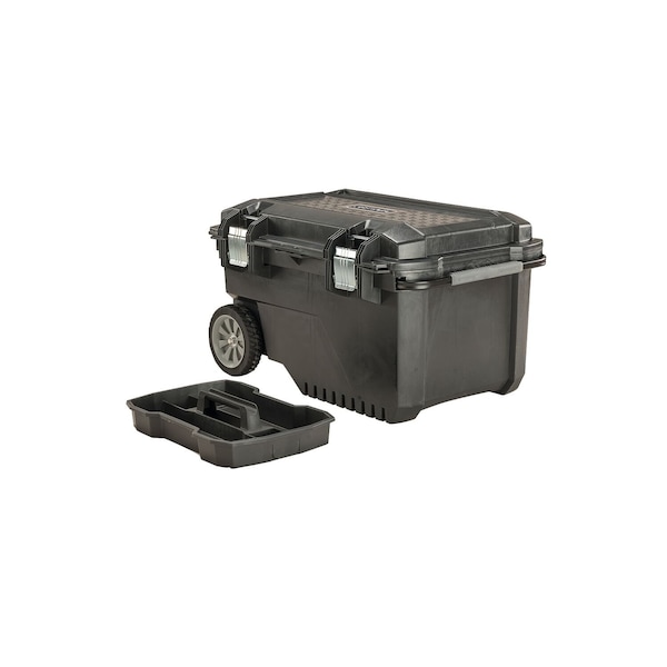 Craftsman Wheeled Tool Box, Plastic, Black, 29 in W x 20 in D x 16-3/4 in H - CMST24800
