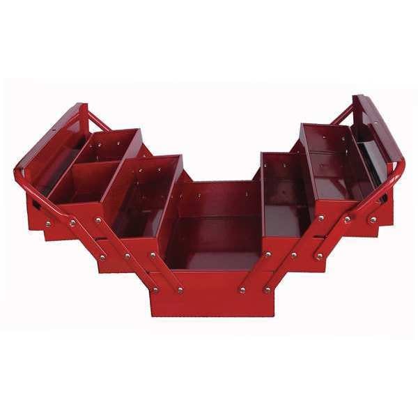 Westward WESTWARD Cantilever Tool Box, Steel, Red, 17 in W x 8 in D x 8-1/4 in H - 10J171
