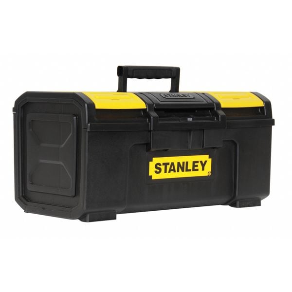 Stanley Tool Box, Plastic, Black/Yellow, 19 in W x 11 in D x 10 in H - STST19410