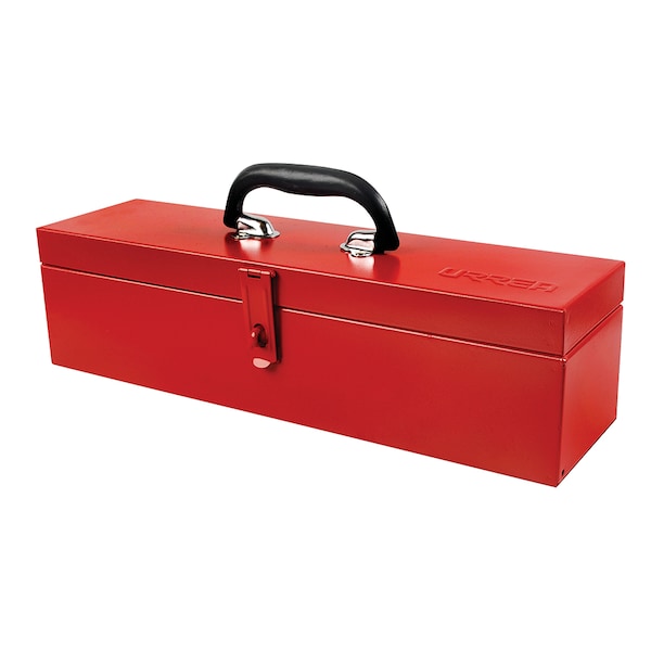 Urrea Tool Box, Steel, Red, 18 in W x 4-3/4 in H - 5493