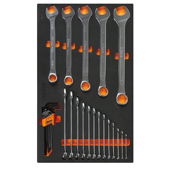 Beta 3 Drawer Rolling Tool Cart with 6 Foam Tray Tool Sets and 152 Tools and Accessories - RSC24KIT
