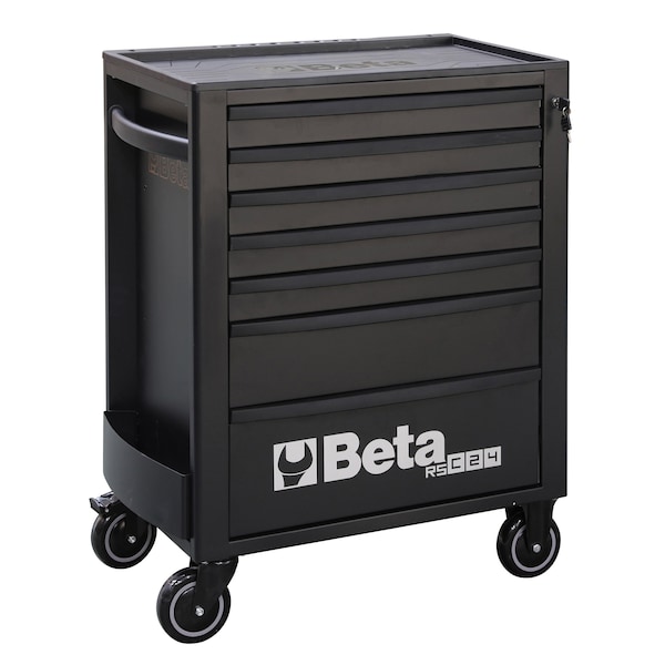 Beta Tool Cabinet, 7 Drawer, Black, Sheet Metal, 29 in W x 17-1/2 in D x 38 in H - 024004679