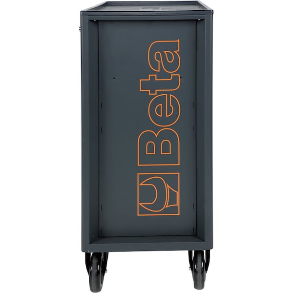 Beta Tool Cabinet, 7 Drawer, Black, Sheet Metal, 29 in W x 17-1/2 in D x 38 in H - 024004679