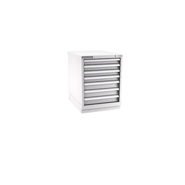 Champion Tool Storage Modular Drawer Cabinet, 7 Drawer, Light Gray, Steel, 22 in W x 28-1/2 in D x 30 in H - N12000701ILCFTB-LG