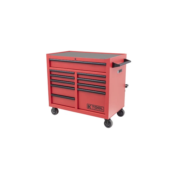 K-Tool International Tool Box, 10 Drawer, Red, 41 in W - KTI75133