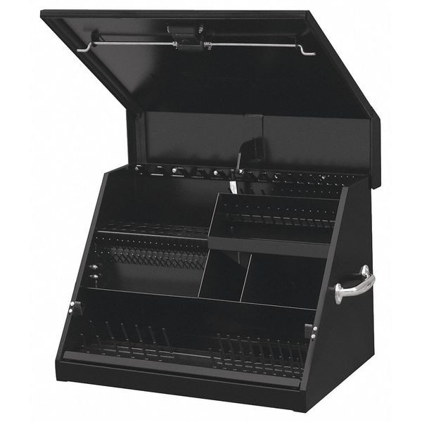 Montezuma Triangle Top Chest, Black, Steel, 26-3/4 in W x 18 in D x 18-1/2 in H - MZ-SE250B