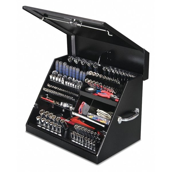 Montezuma Triangle Top Chest, Black, Steel, 26-3/4 in W x 18 in D x 18-1/2 in H - MZ-SE250B