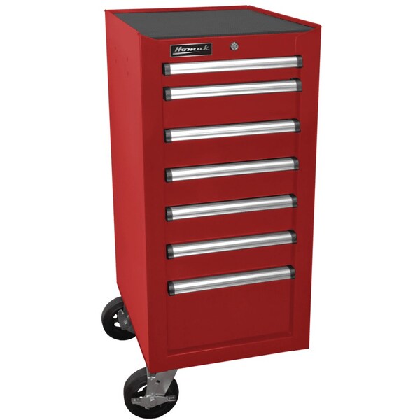 Homak 18in H2Pro Series 7 Drawer Side Cabinet - Red - RD08018070