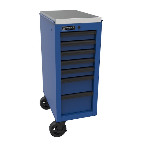 Homak 14 1/2in RS Pro 7-Drawer Side Cabinet - Blue - BL08014070