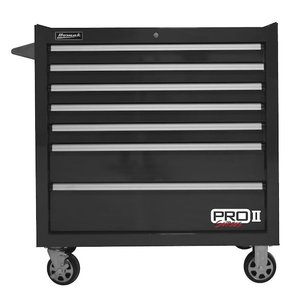 Homak 36in Pro 2 7-Drawer Roller Cabinet-Black - BK04036072