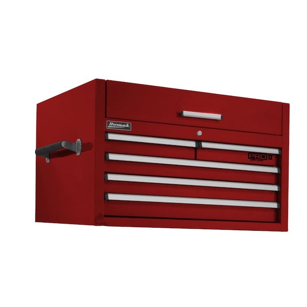 Homak 36in Pro 2 5-Drawer Top Chest-Red - RD02036052