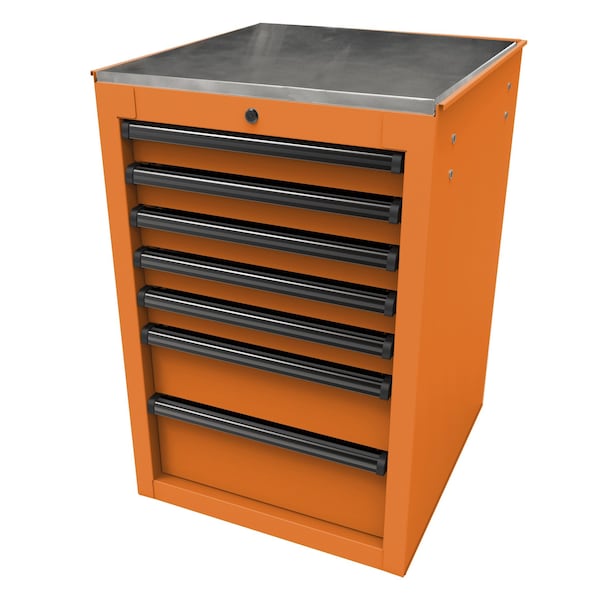 Homak 22in RS Pro 7-Drawer Side Cabinet - Orange - OG08022070