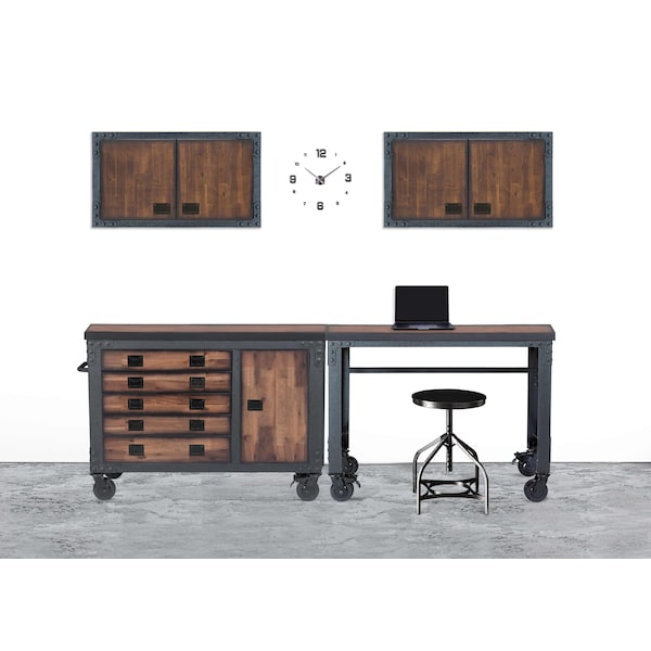Duramax Garage Storage Combo Set, Brown/Gray, Steel, Wood, 94 in W x 24 in D - 4TCWT2WC