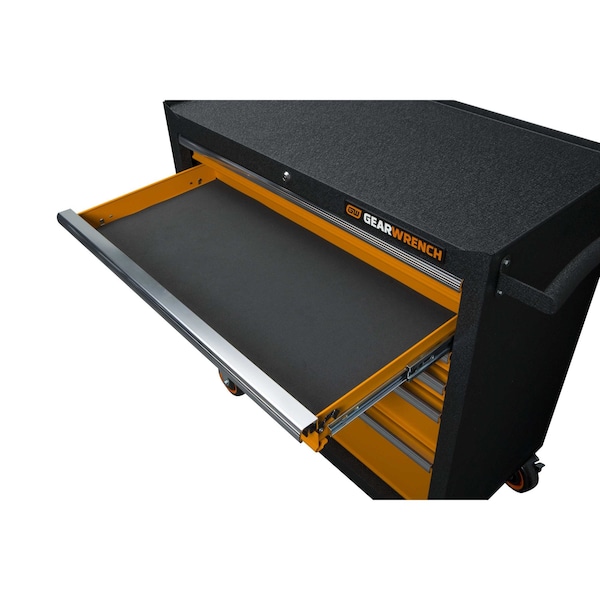 Gearwrench Tool Cabinet, 6 Drawer, Black/Orange, 36 in W - 83243