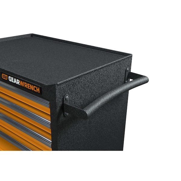 Gearwrench Tool Cabinet, 6 Drawer, Black/Orange, 36 in W - 83243