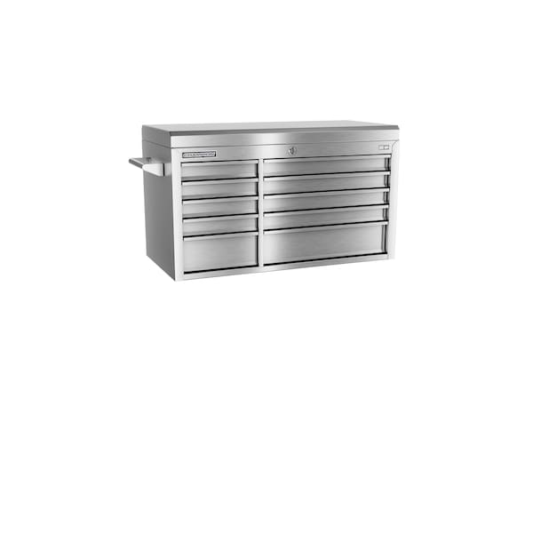 Champion Tool Storage FMPro SST Top Chest, 10 Drawer, Silver, Stainless Steel, 41 in W x 20 in D - FMPS4110TC