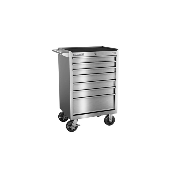 Champion Tool Storage FMPro Plus SST Tool Cabinet With Casters, 7 Drawer, Silver, Stainless Steel, 27 in W x 20 in D - FMPSA2707RC
