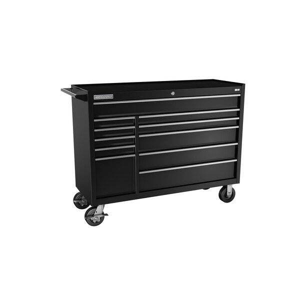 Champion Tool Storage FMPro Tool Cabinet With Casters, 11 Drawer, Black, Steel, 54 in W x 20 in D - FMP5411RC-BK