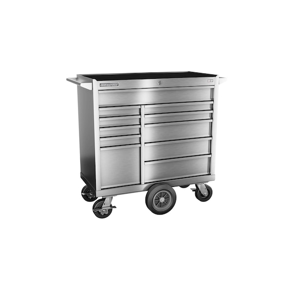 Champion Tool Storage FMPro Plus SST Tool Cabinet, Maintenance Cart, 11 Drawer, Silver, Stainless Steel, 41 in W - FMPSA4111MC