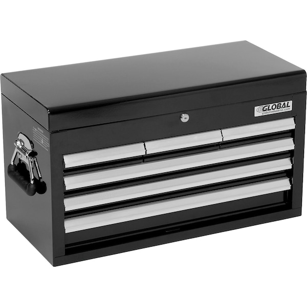 Global Industrial Tool Chest, 6 Drawer, Black, Steel, 12 in D x 14-3/4 in H - 535366