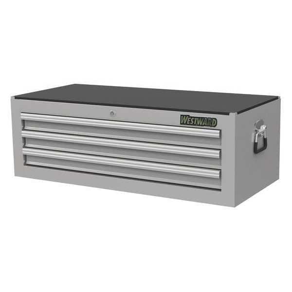 Westward WESTWARD Intermediate Chest, 3-Drawers, Stainless Steel Silver, 43" W x 18.5" D x 14" H - 53RH51