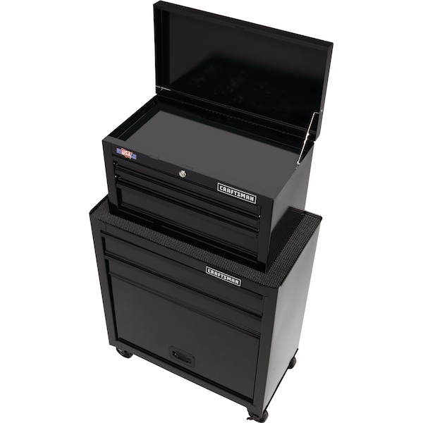 Craftsman 1000 Series Tool Chest & Rolling Cabinet, 5 Drawer, Black, 27 in W x 14 in D x 44-1/4 in H - CMST22653BK