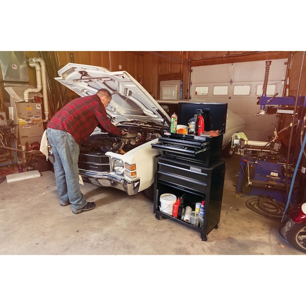 Craftsman 1000 Series Tool Chest & Rolling Cabinet, 5 Drawer, Black, 27 in W x 14 in D x 44-1/4 in H - CMST22653BK