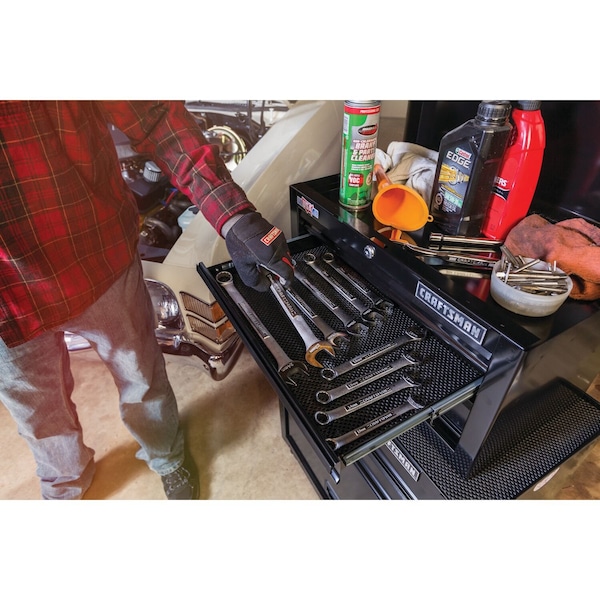 Craftsman 1000 Series Tool Chest & Rolling Cabinet, 5 Drawer, Black, 27 in W x 14 in D x 44-1/4 in H - CMST22653BK
