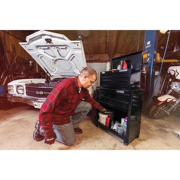 Craftsman 1000 Series Tool Chest & Rolling Cabinet, 5 Drawer, Black, 27 in W x 14 in D x 44-1/4 in H - CMST22653BK