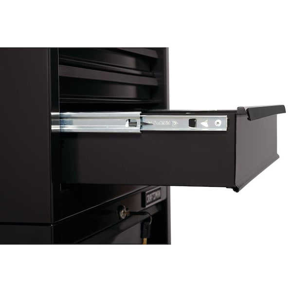 Craftsman 1000 Series Tool Chest & Rolling Cabinet, 5 Drawer, Black, 27 in W x 14 in D x 44-1/4 in H - CMST22653BK