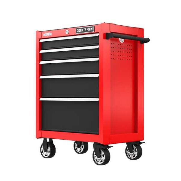 Craftsman S2000 Tool Cabinet, 5 Drawer, Red, 26 in W x 18 in D x 37-1/2 in H - CMST32752RB