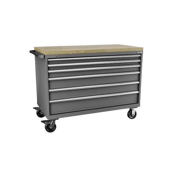 Champion Tool Storage Tool Cabinet, 6 Drawer, Dark Gray, 56-1/2 in W x 28-1/2 in D x 43-1/4 in H, D15000601ILCMB8BBT-DG - D15000601ILCMB8BBT-DG